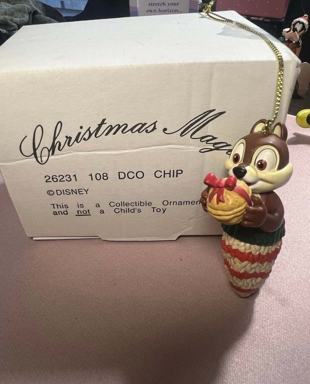 Grolier Disney Christmas Magic Chip in Mitten Ornament 26231 108